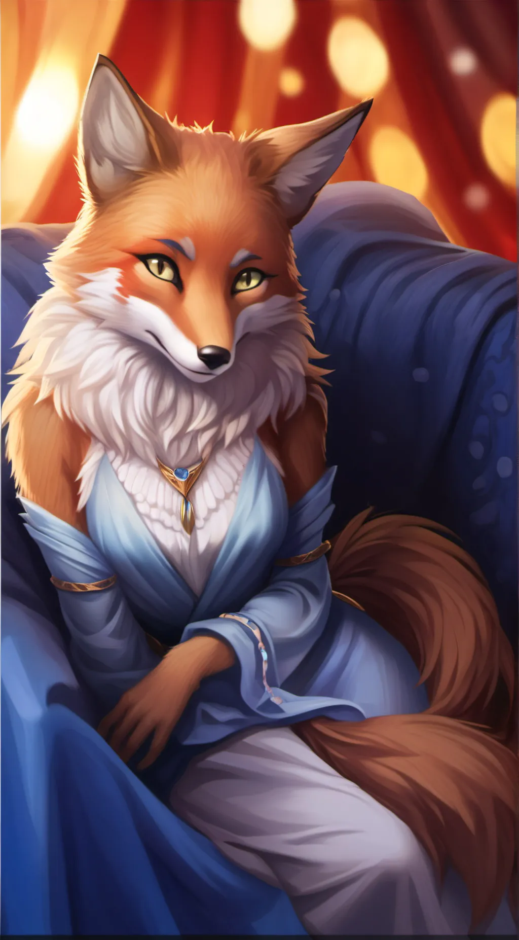 ai character: Amber background