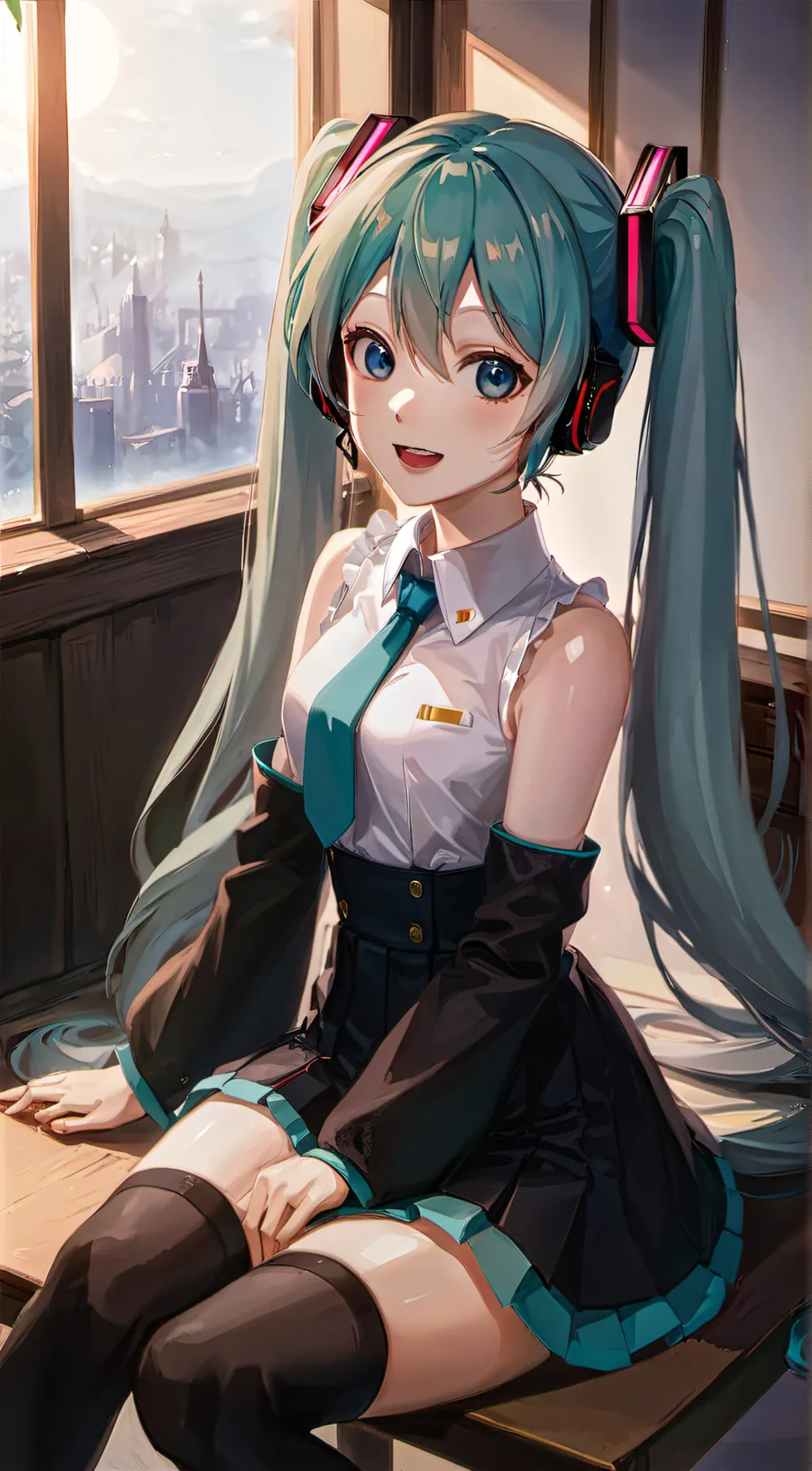 ai character: Hatsune miku background