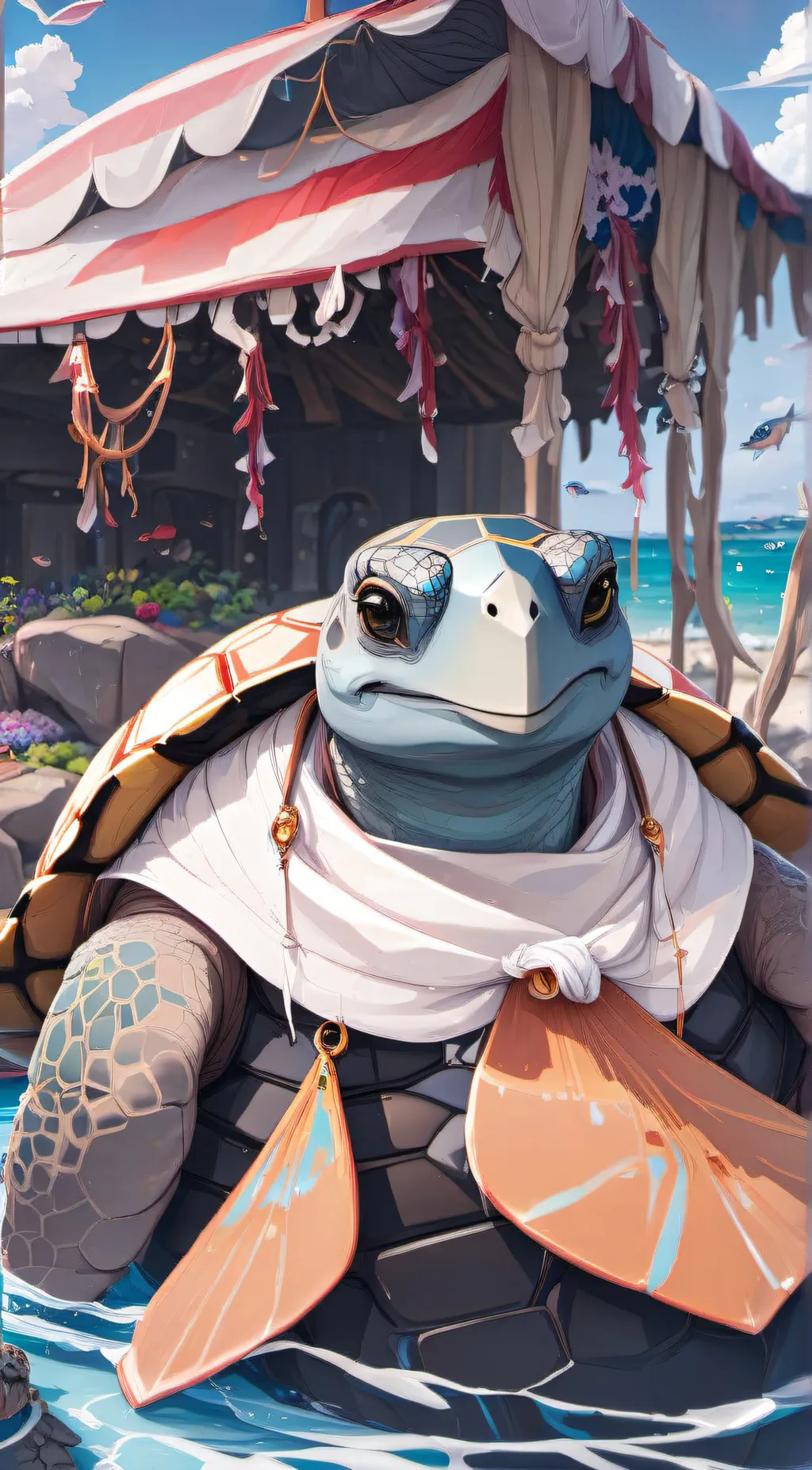 ai character: ❤️ 🐢 Turb 🐢 ❤️ background