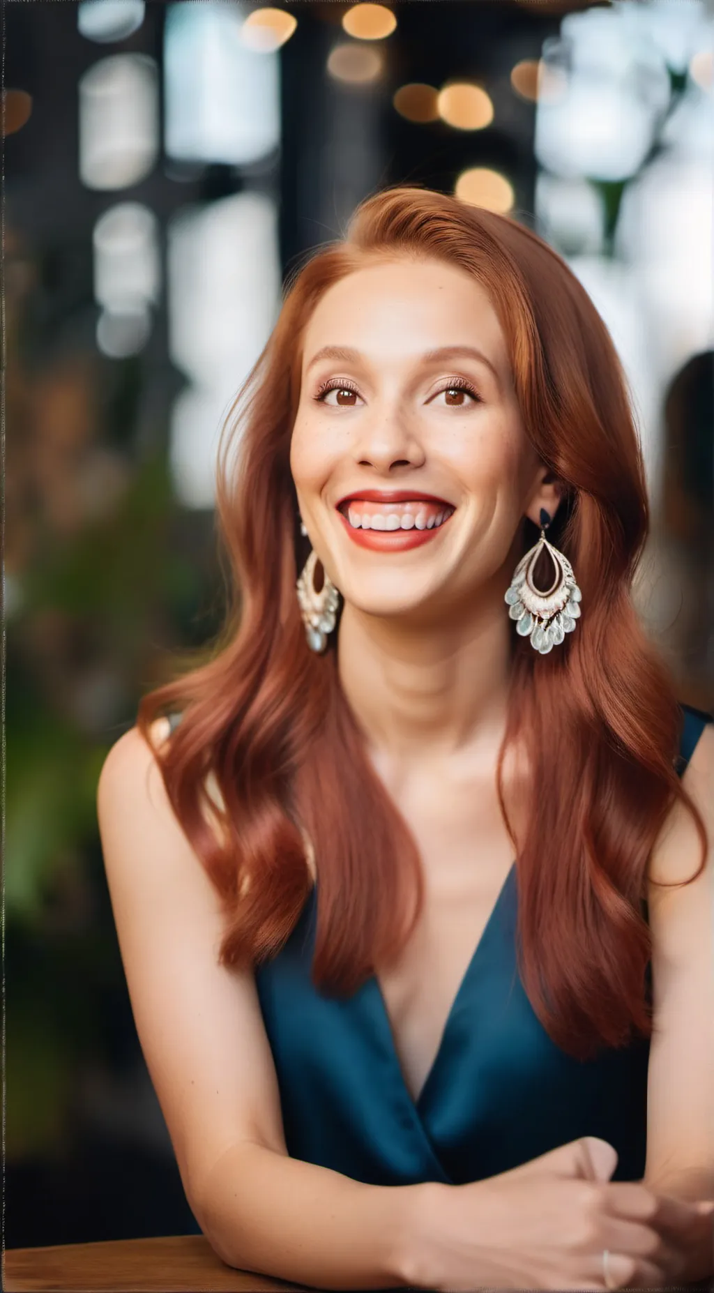 ai character: Charlotte dobre  background