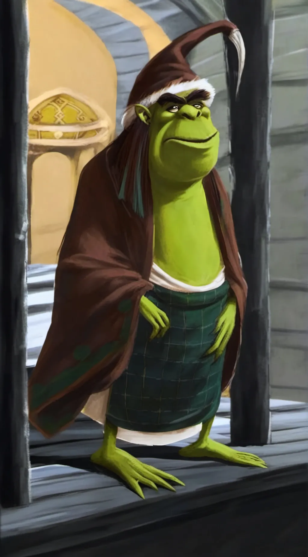 ai character: 💀Shrek💀 background