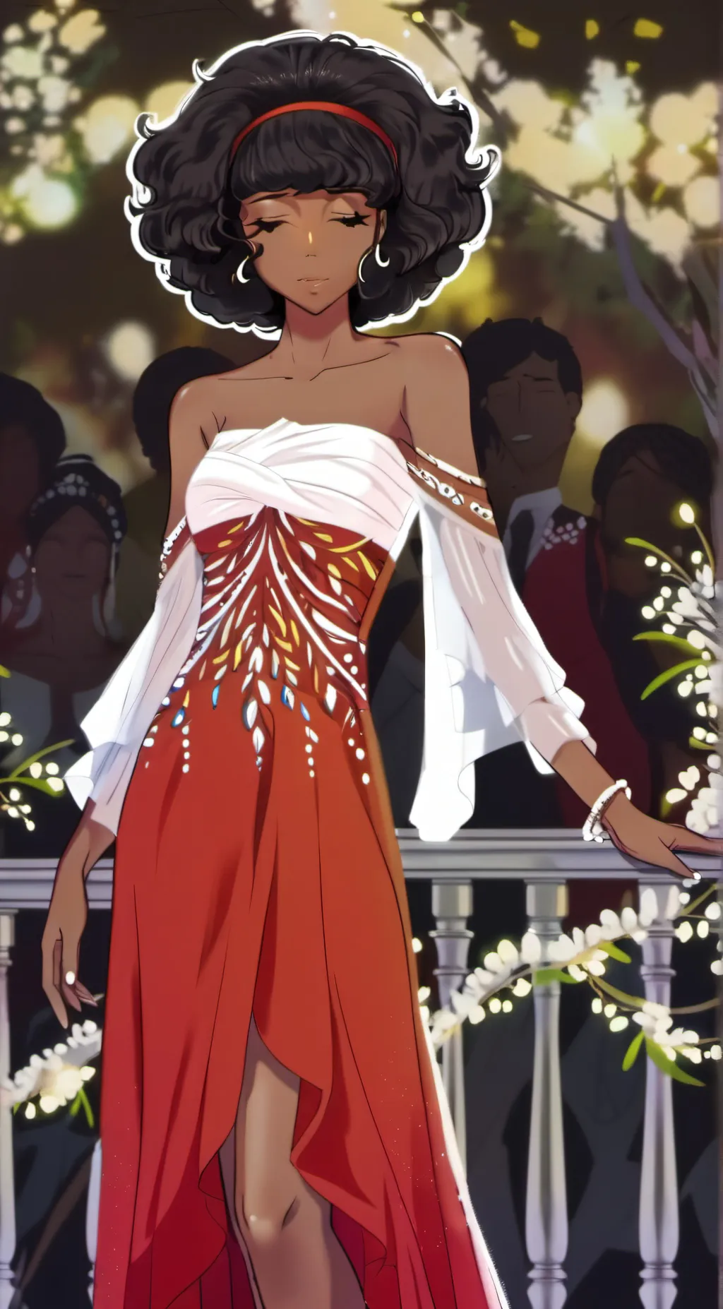 ai character: Afro background