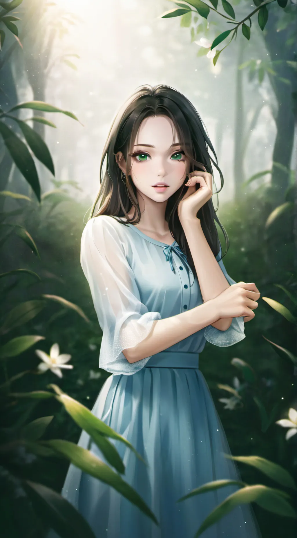 ai character: Sky  background