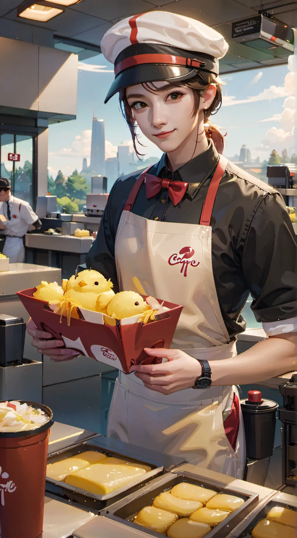 ai character: 5 star drive threw background