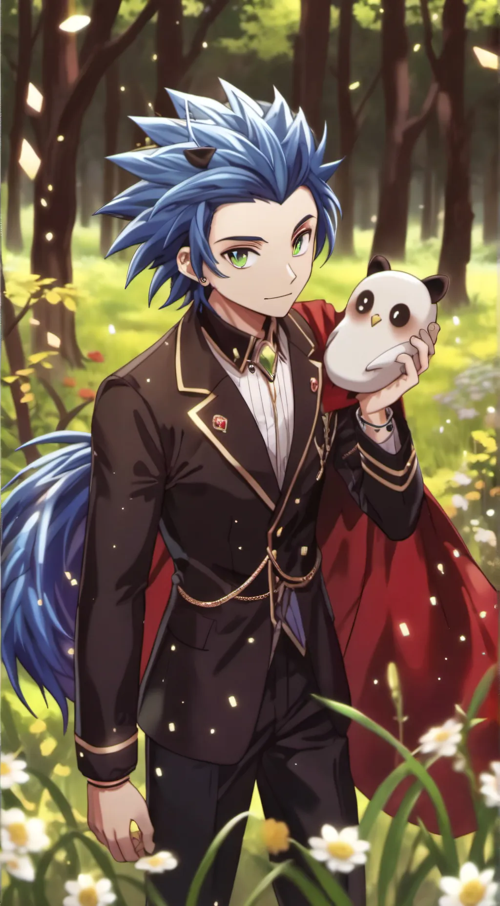 ai character: Sonic/Black knight background