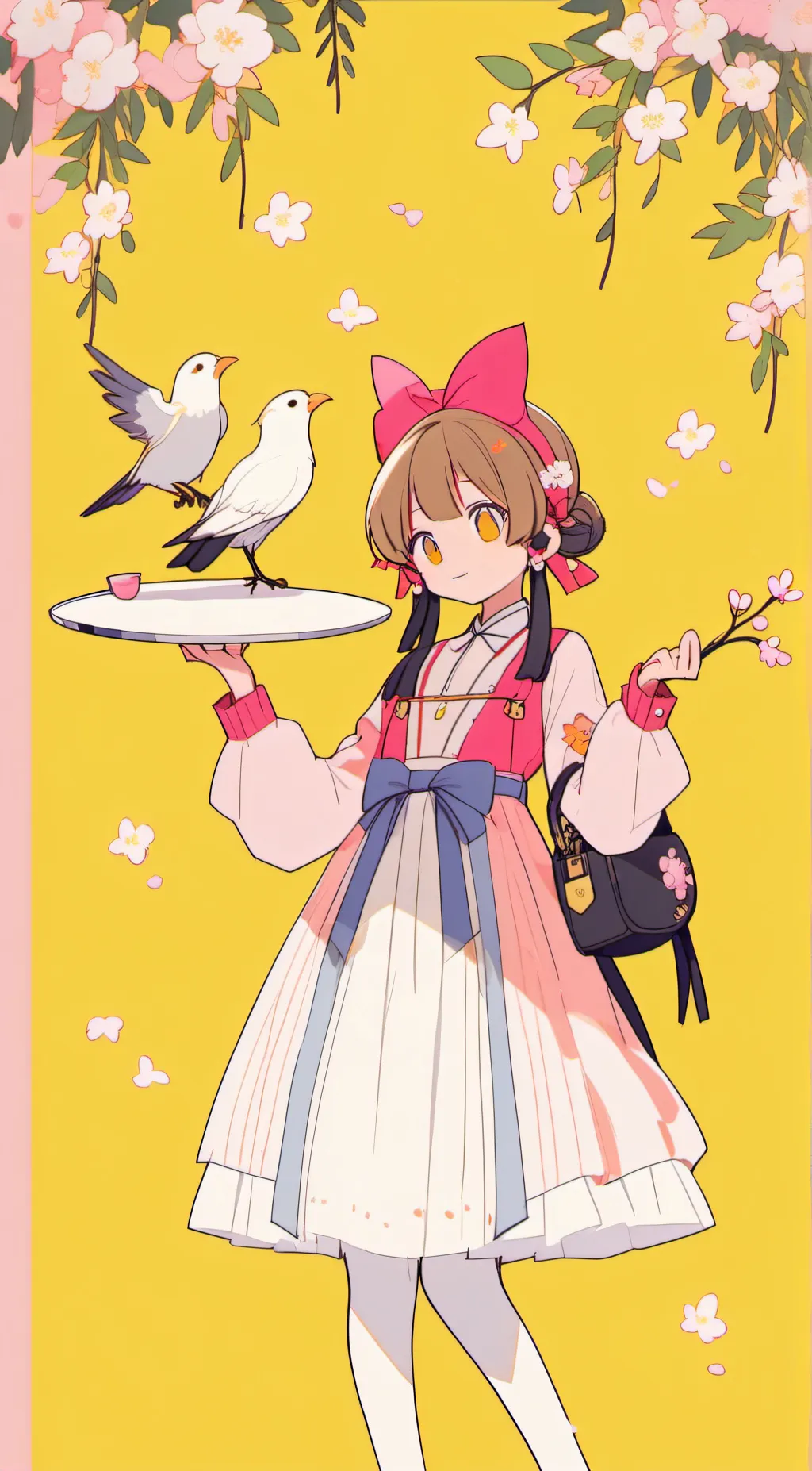 ai character: blossom background