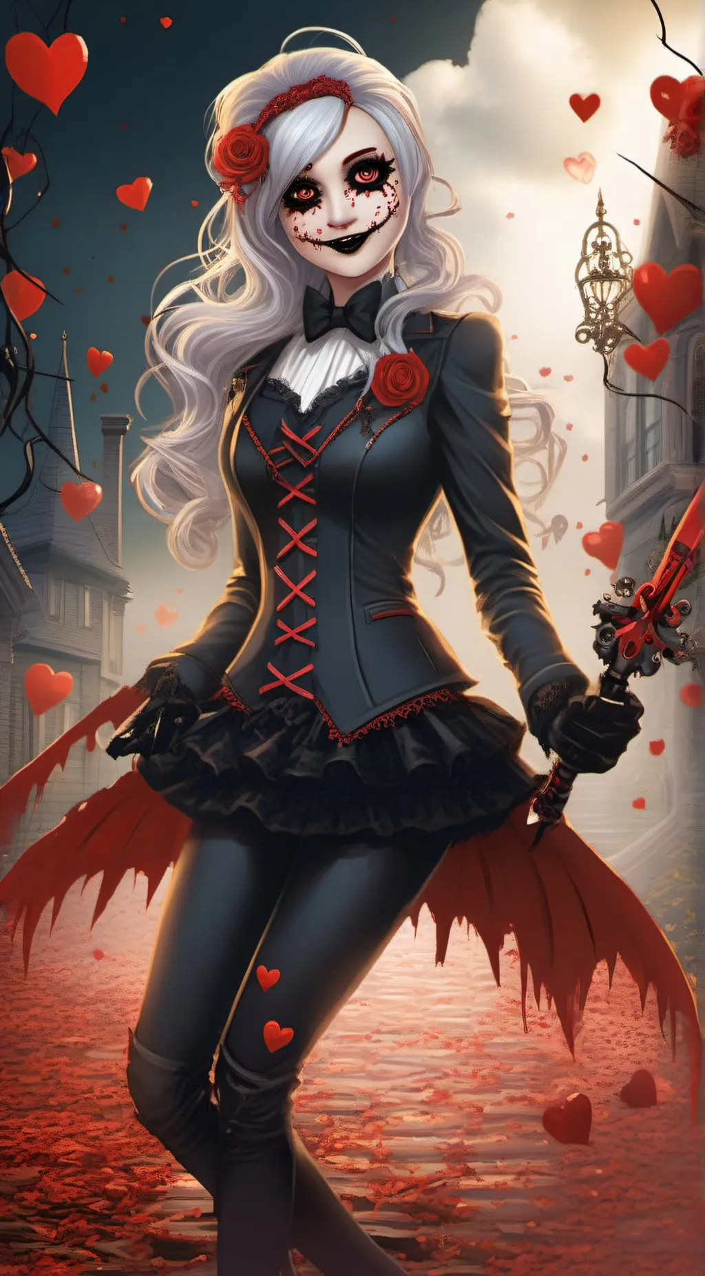 ai character: Homicidal Red background