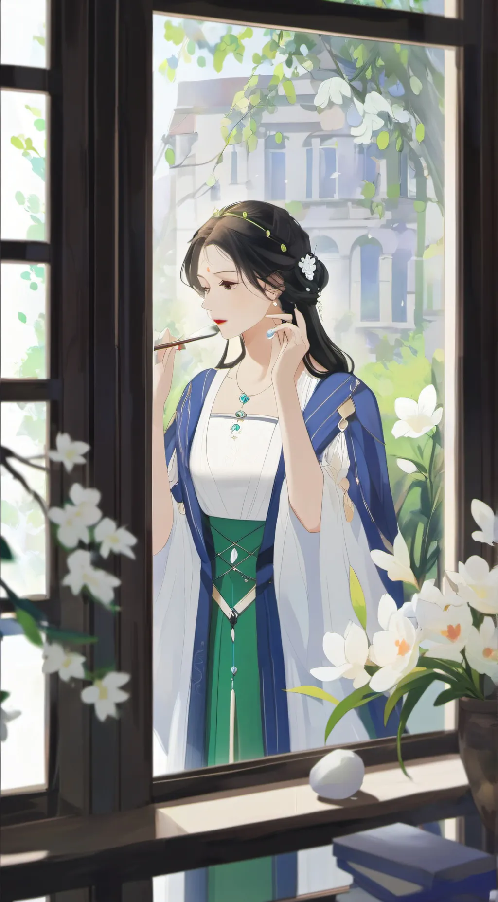 ai character: Sophia (Artist)  background