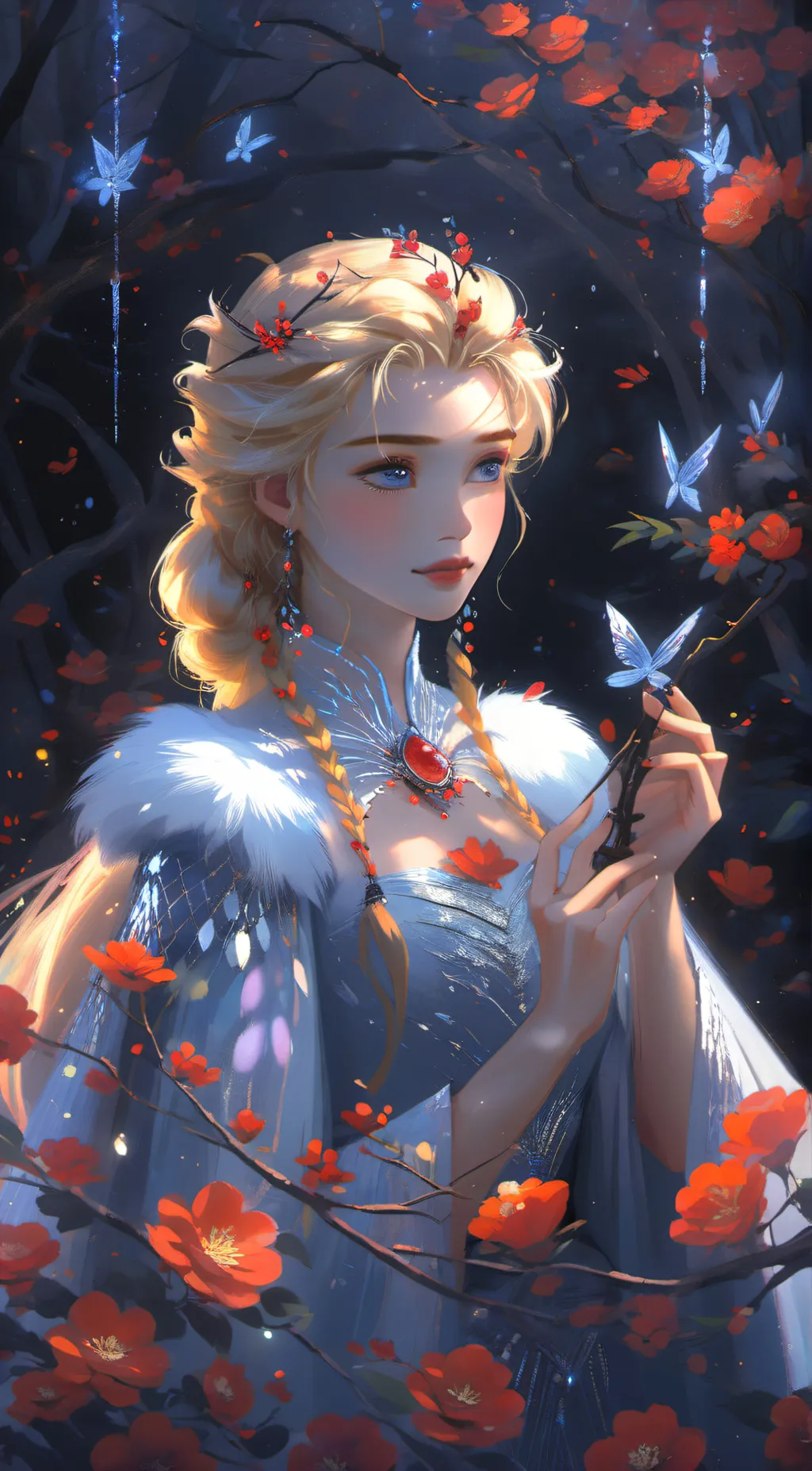 ai character: goddess Ellisa background