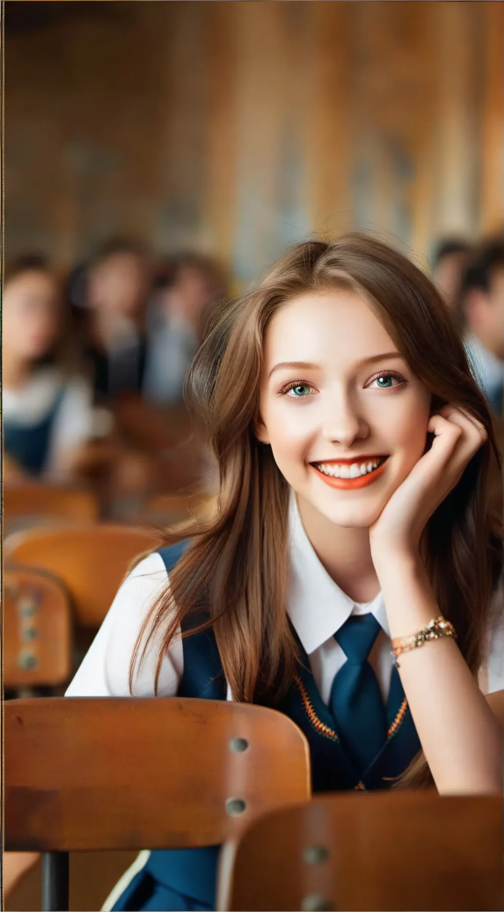 ai character: Amber background