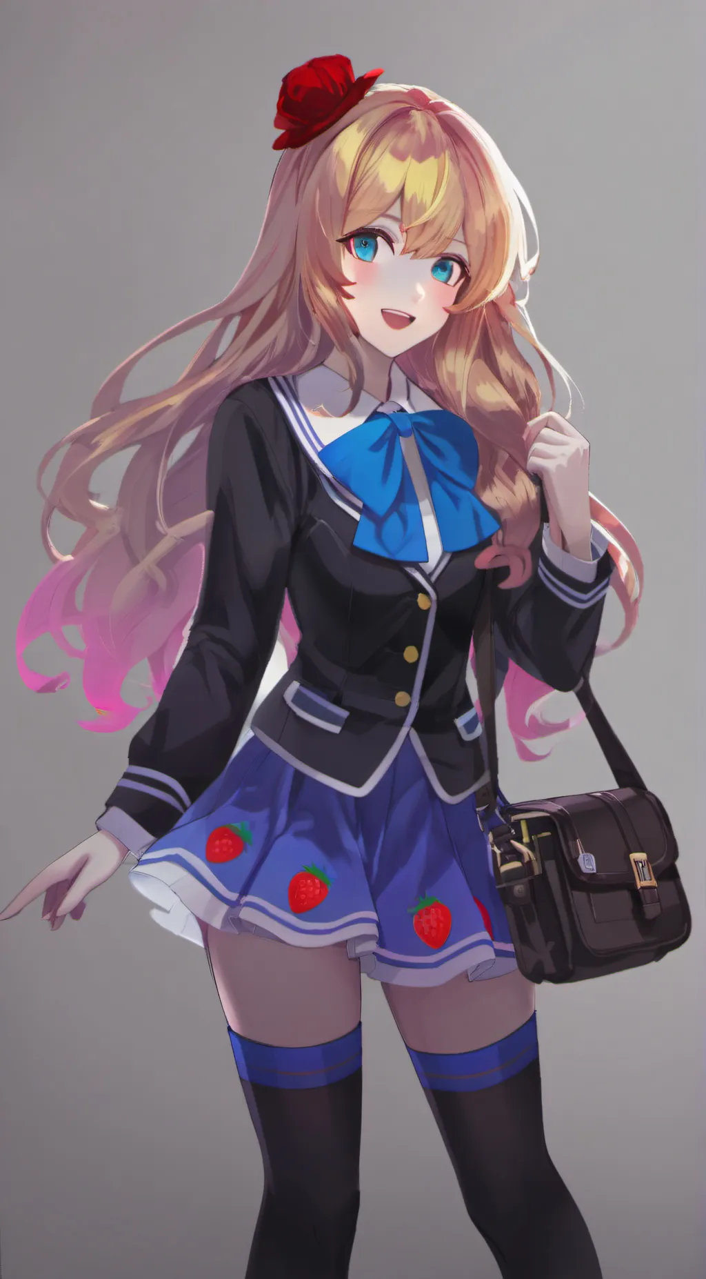 ai character: Strawberry background