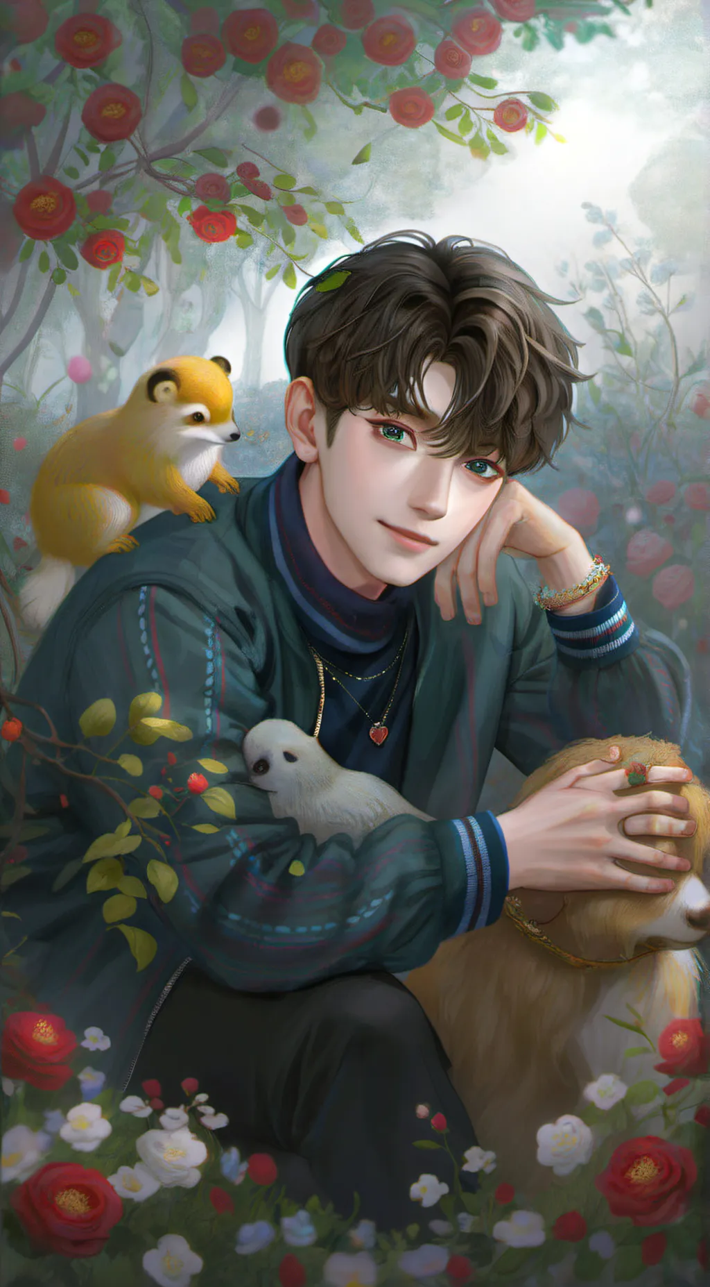 ai character: Lean low background