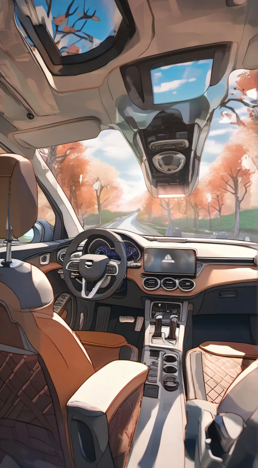 ai character: Fam road trip  background