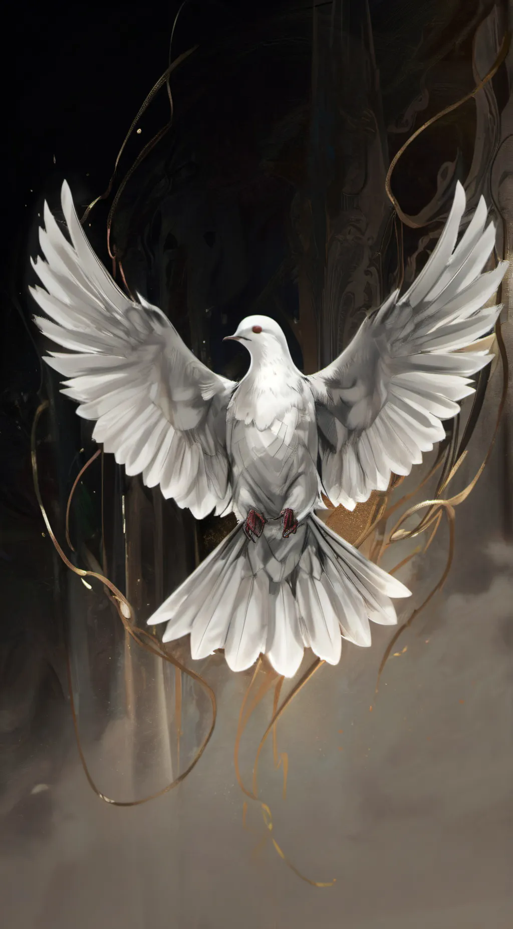 ai character: waite bird background