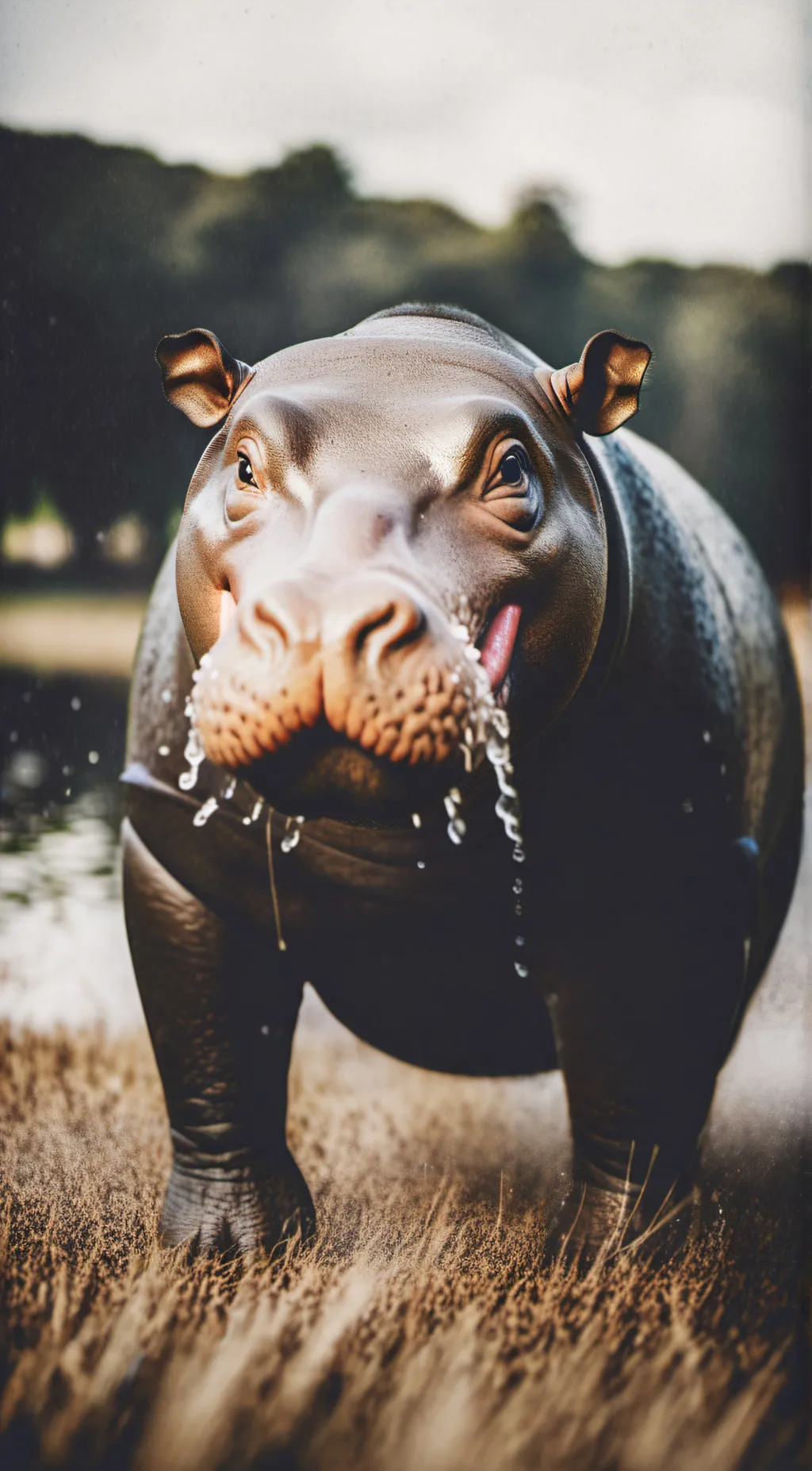 ai character: Hippo background