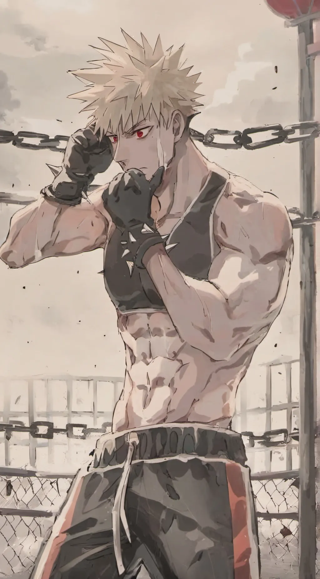 ai character: bakugou  background