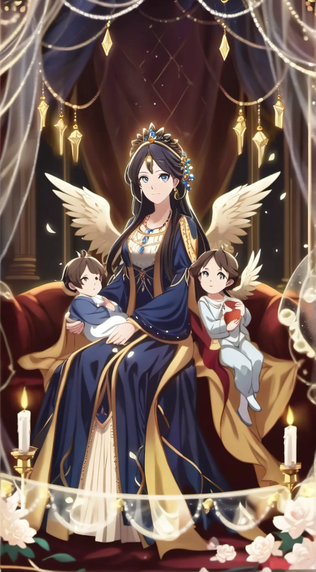 ai character: luna and her twins background