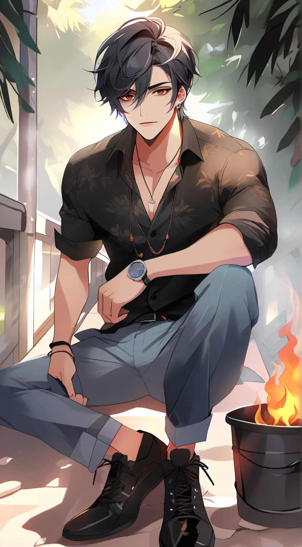 ai character: Cam  background