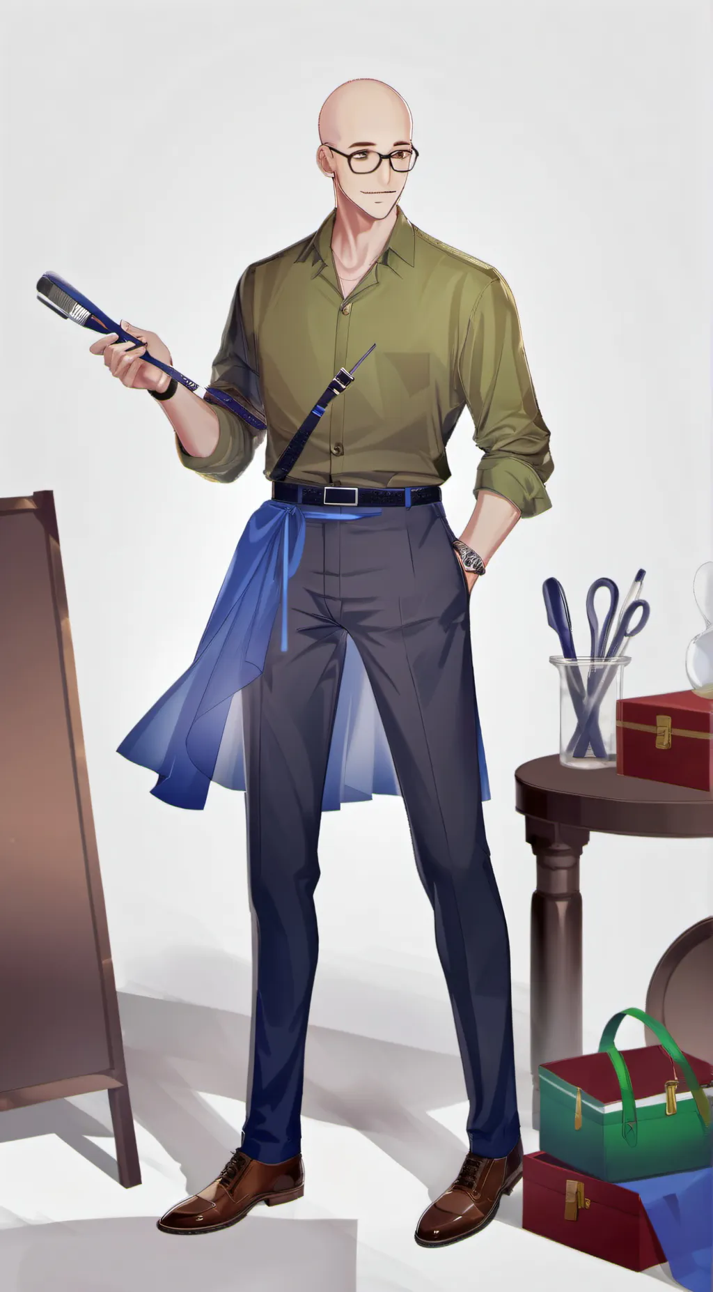 ai character: Baldi (song lol) background