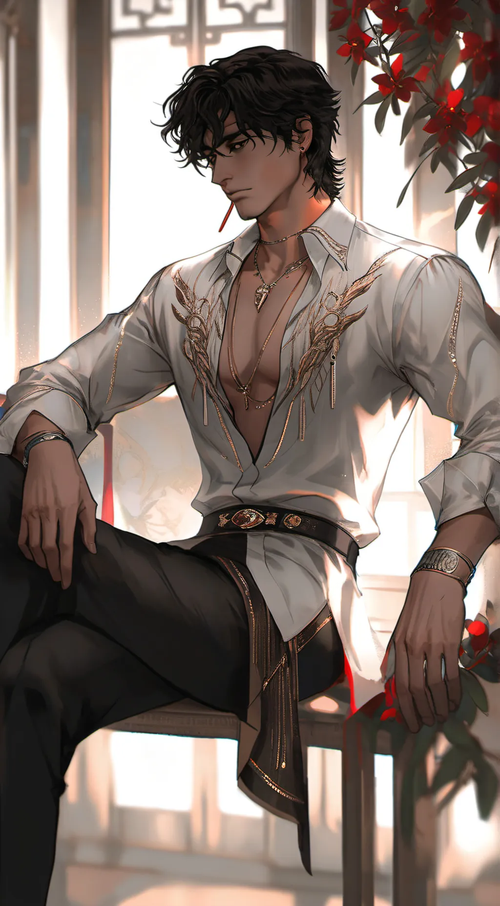 ai character: ✦ Levi ✦ °° background