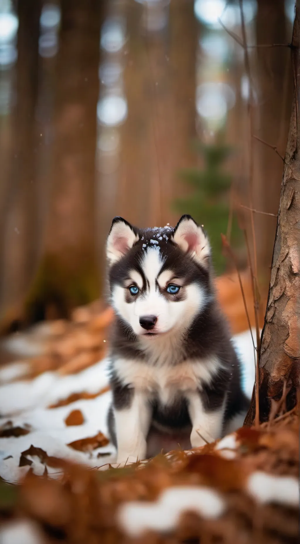 ai character: Lost husky background