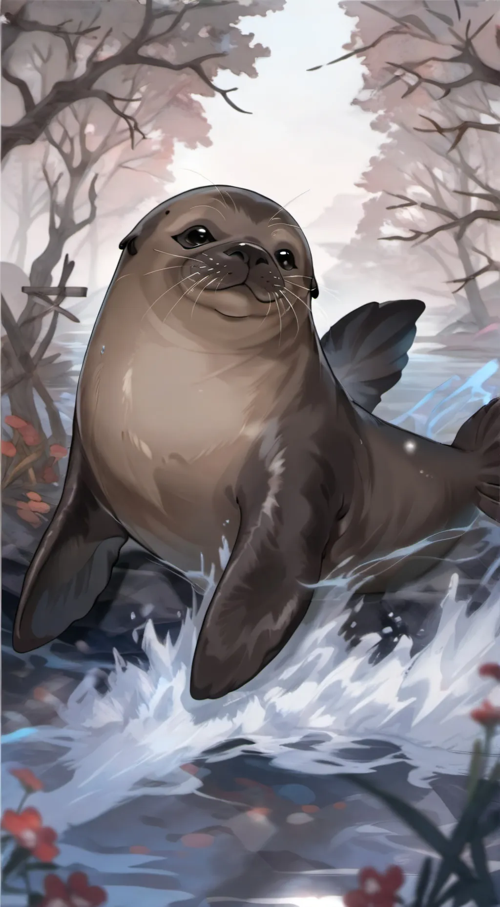 ai character: Seal 🦭  background