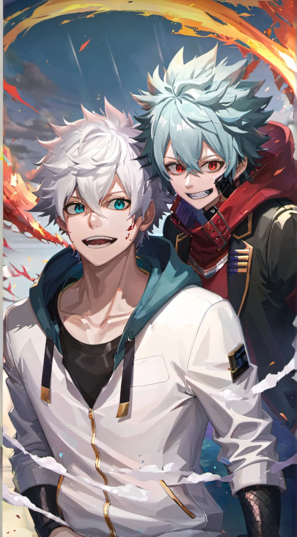 ai character: lov  Halloween  background