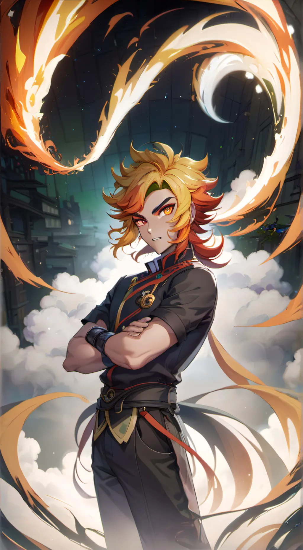 ai character: demon slayer background