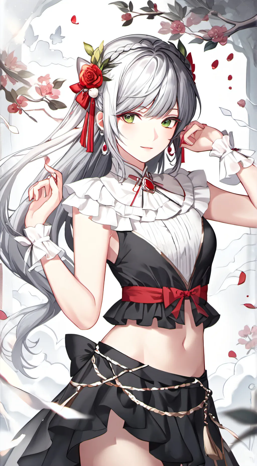 ai character: Violet background