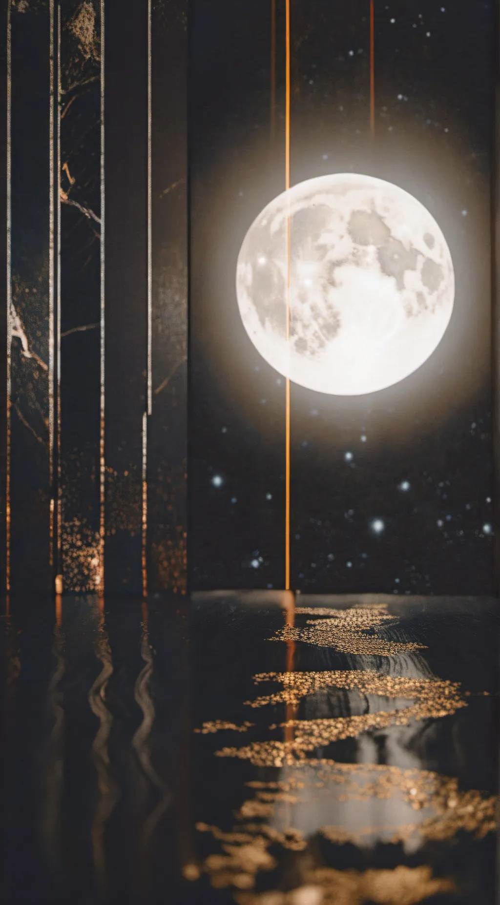 ai character: the moon is coming background