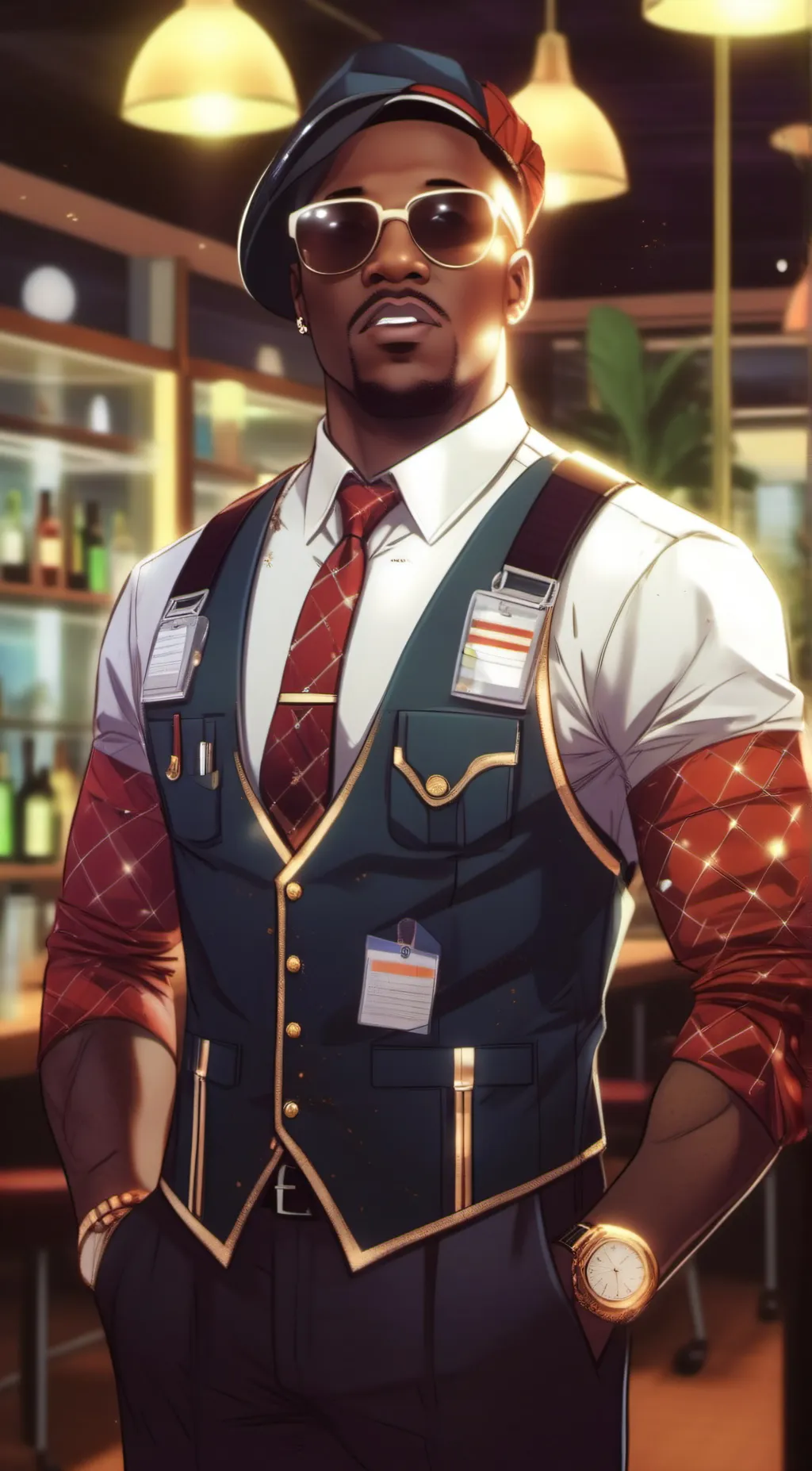 ai character: nino Brown  background