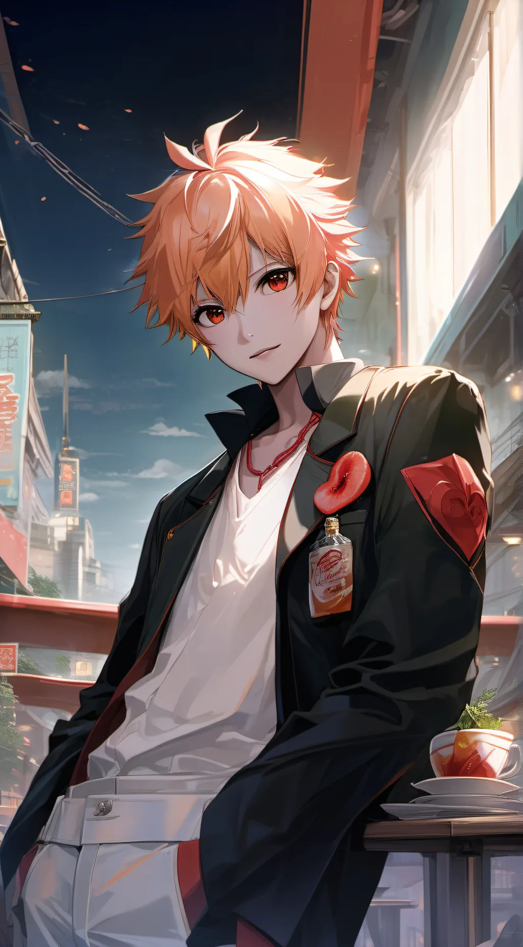 ai character: Ichigo  background