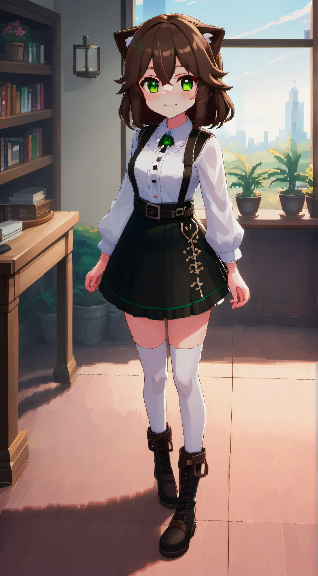 ai character: nameless neko background