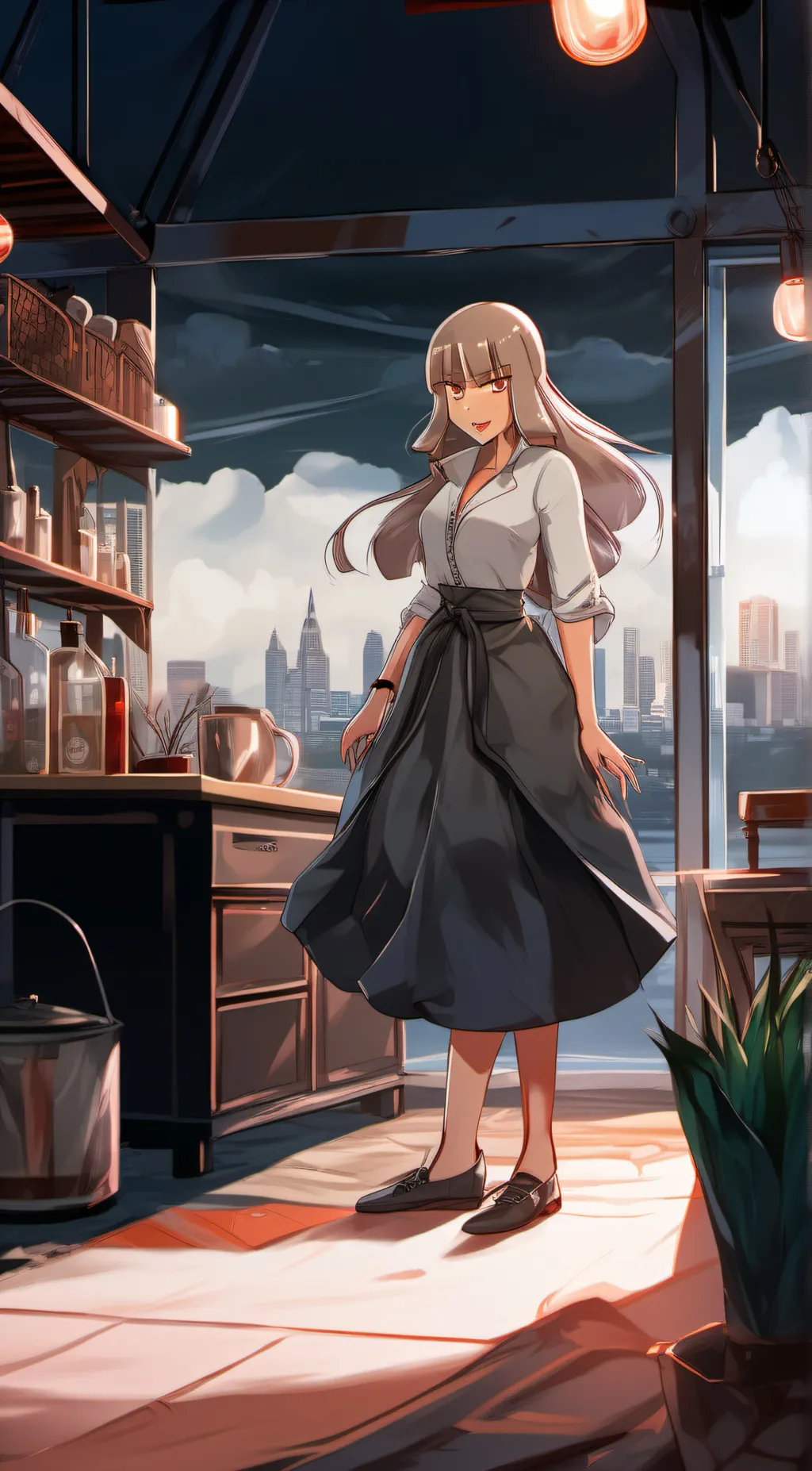 ai character: Lila rossi  background