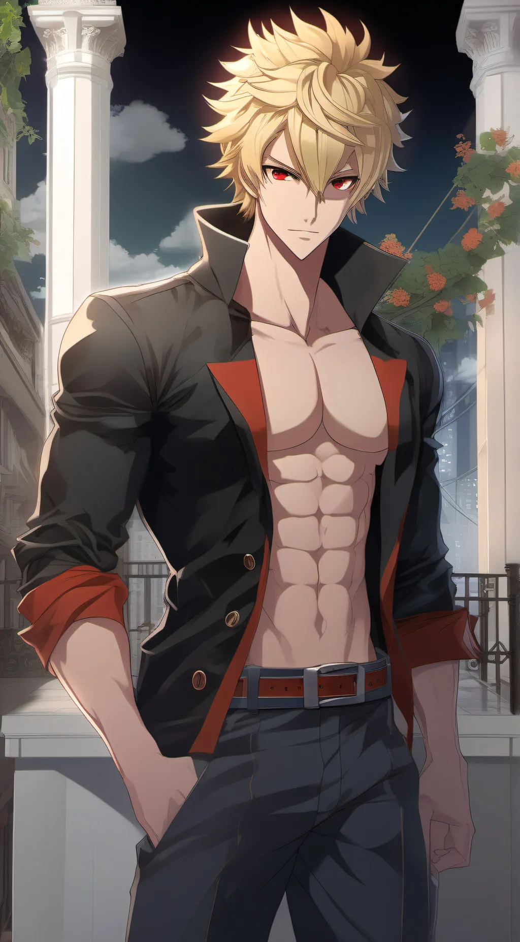 ai character: Bakugou  background