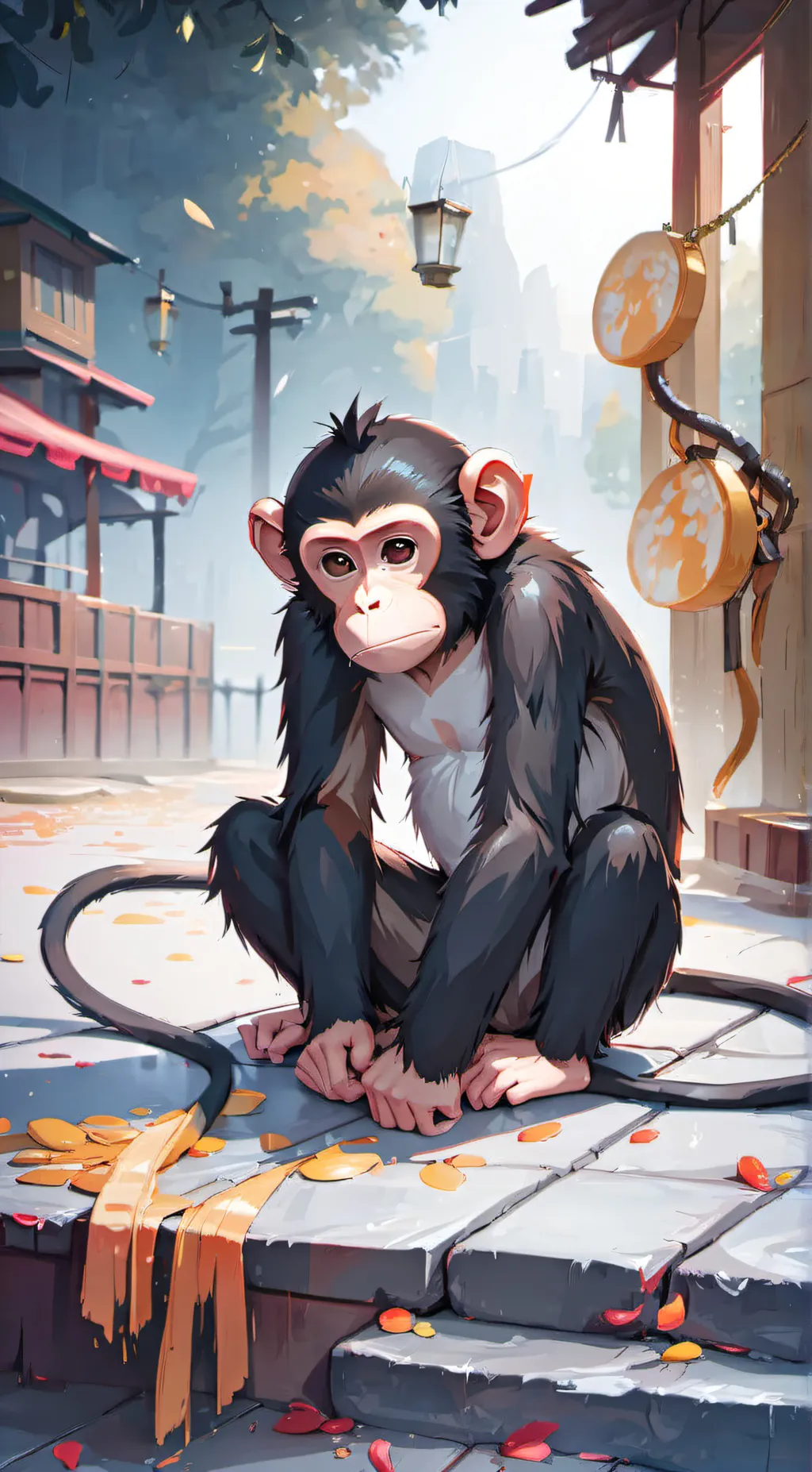 ai character: Monke  background