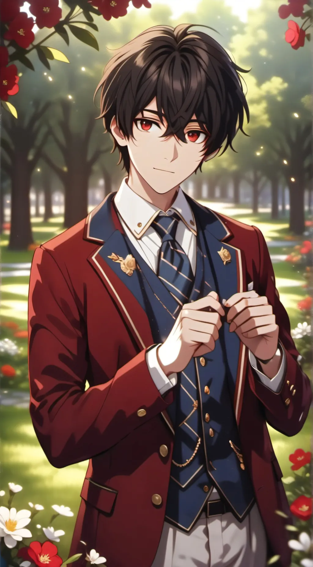 ai character: nake background