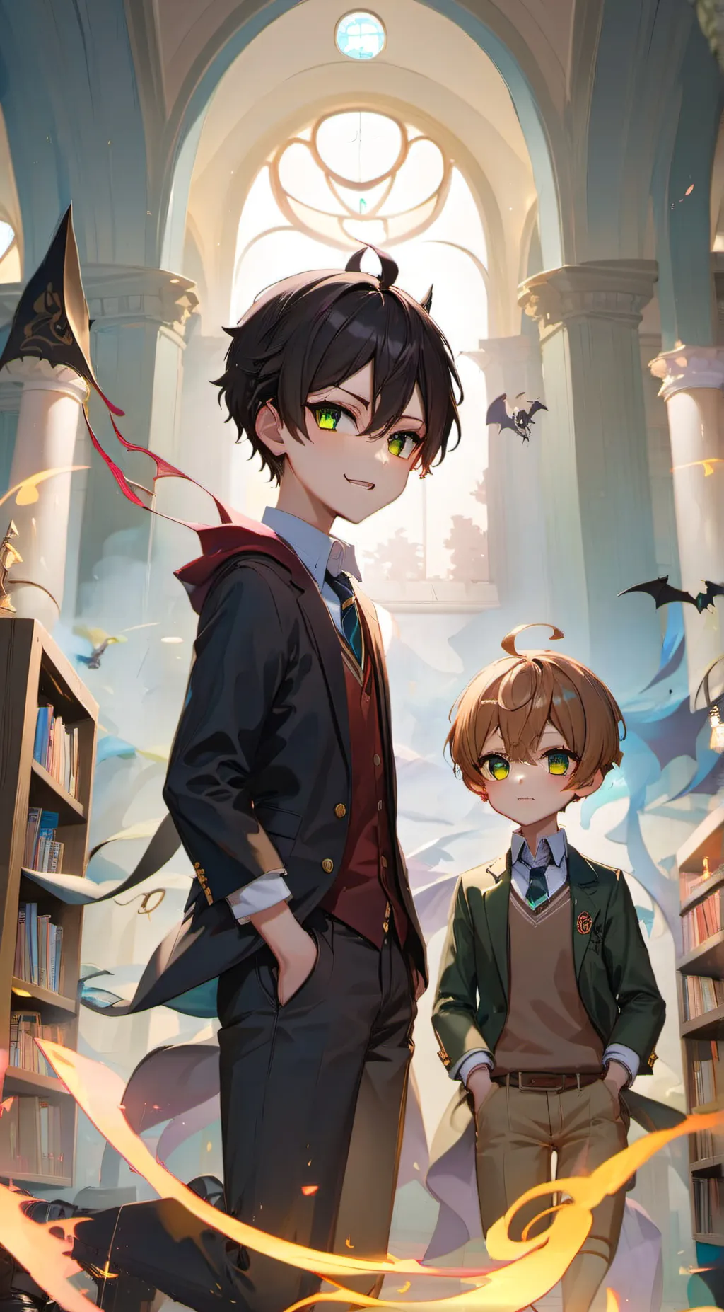 ai character: james and Henry. background