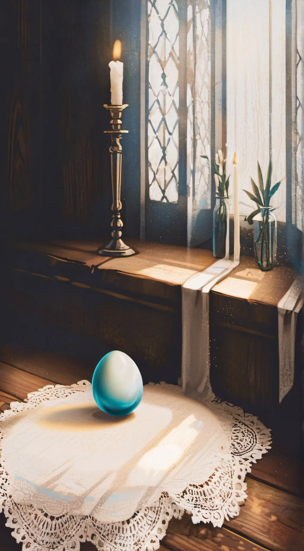 ai character: egg background