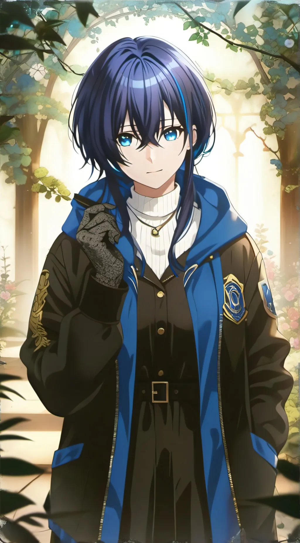 ai character: Blueslash background