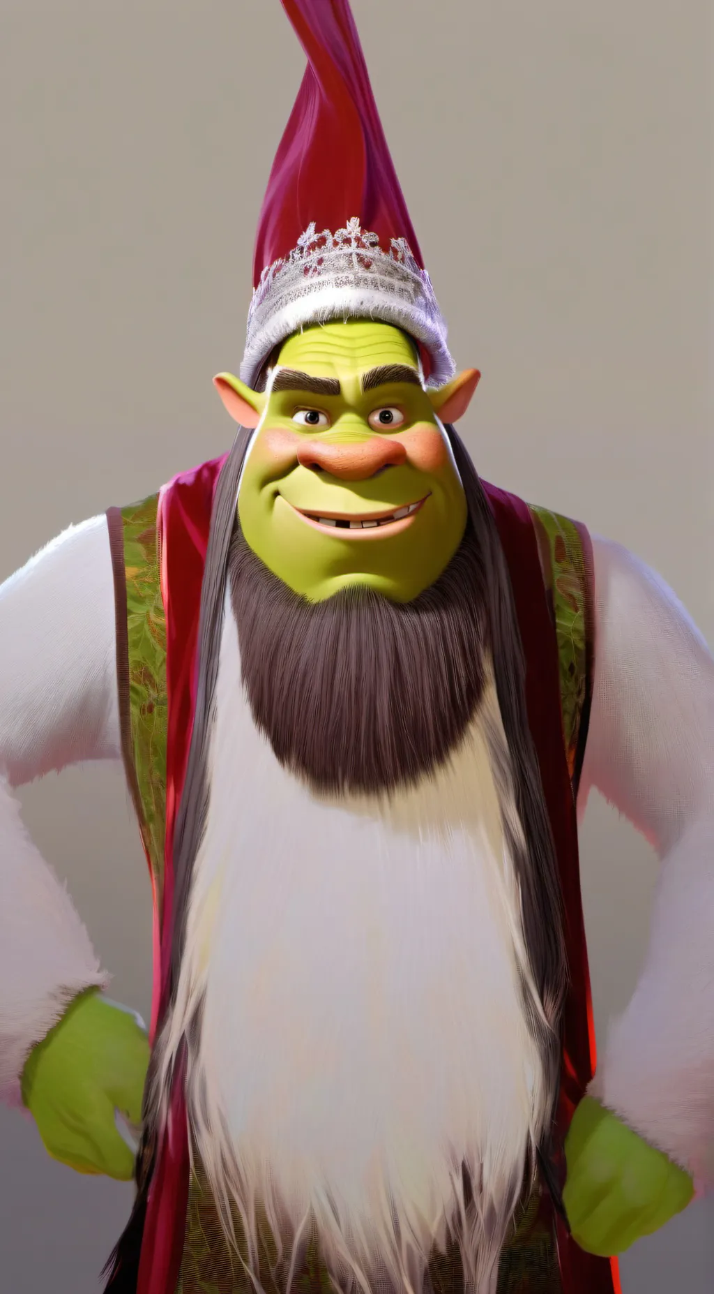 ai character: Shrek with an ugly background