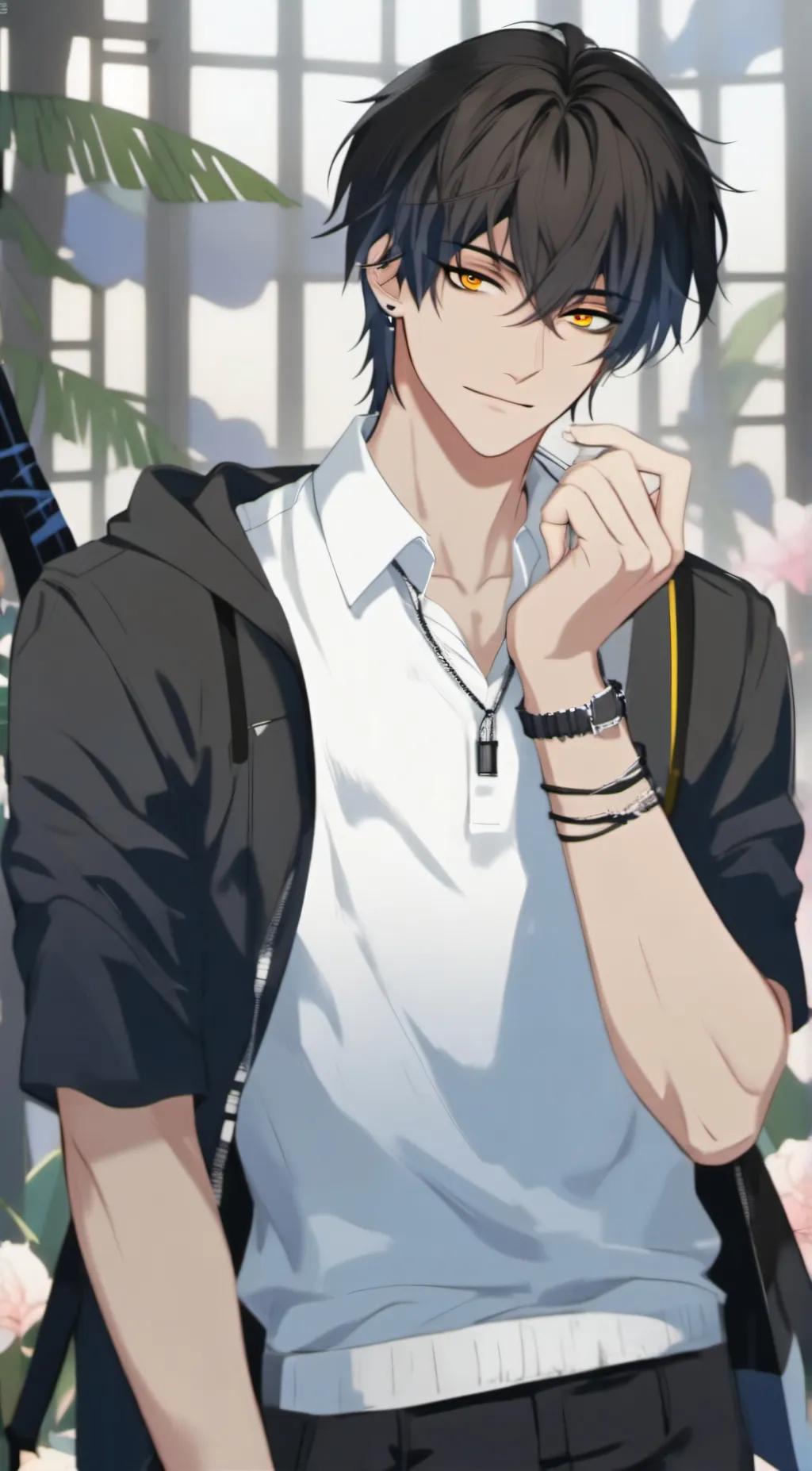 ai character: Leo 😏❤️‍🩹❤️‍🔥 background