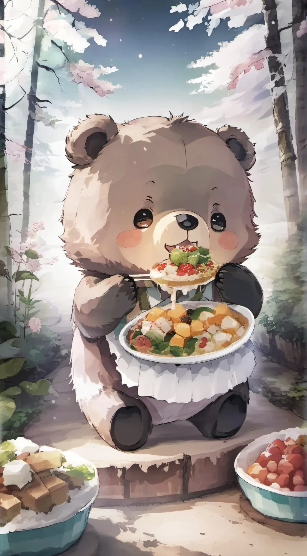 ai character: bear background