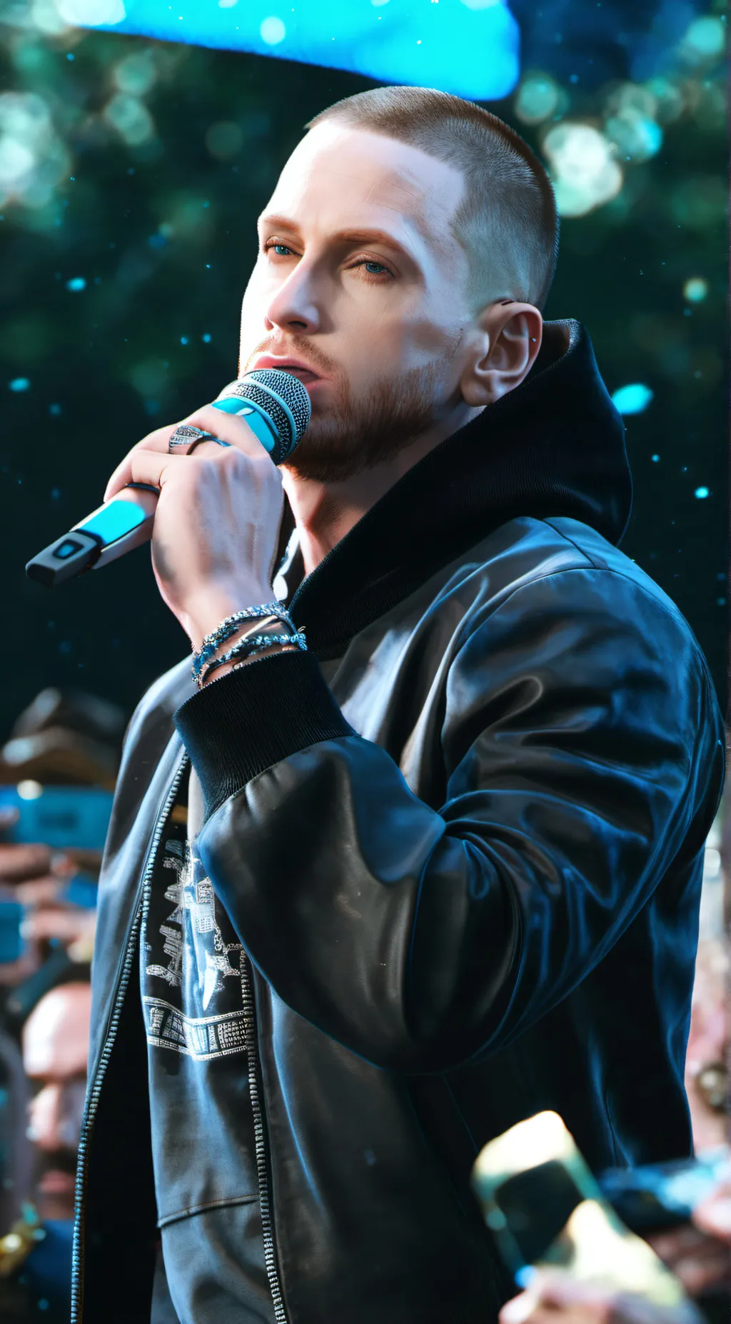 ai character: Eminem  background