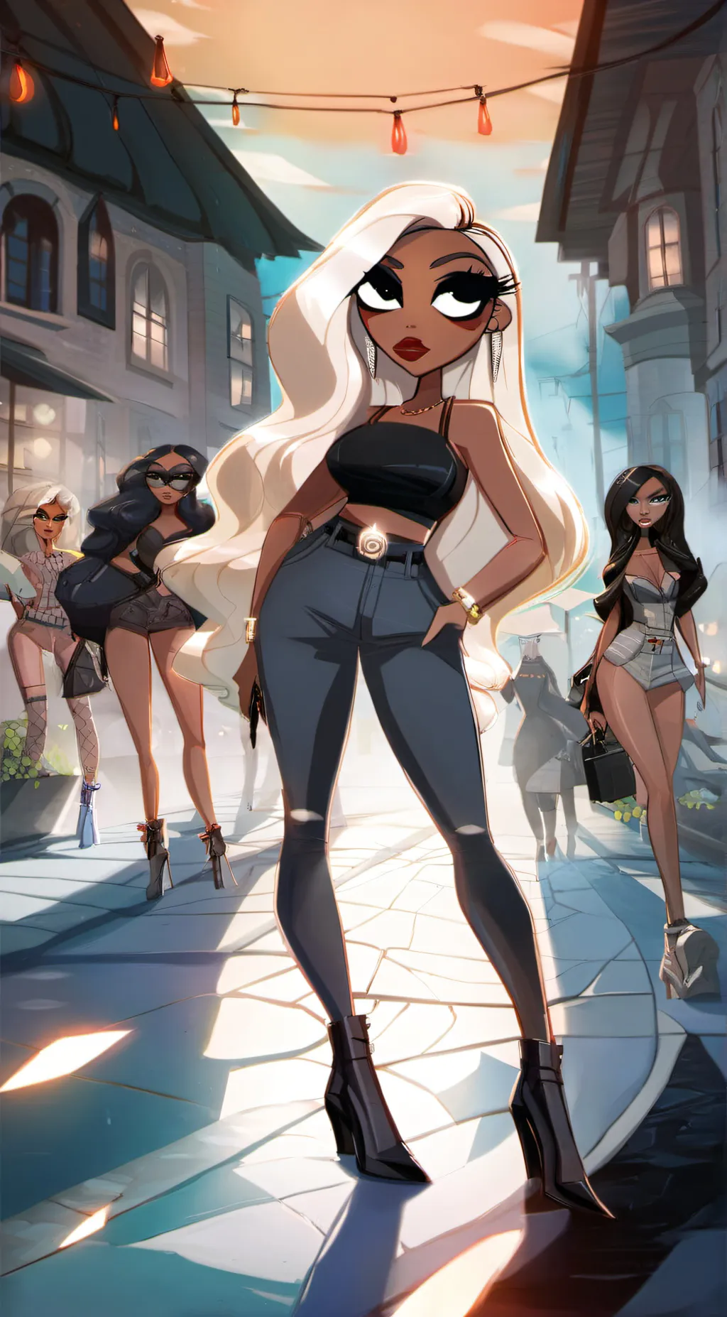 ai character: ashely Alice ana background