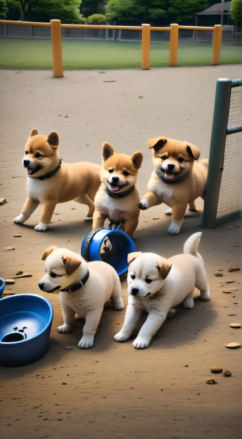 ai character: Puppies background