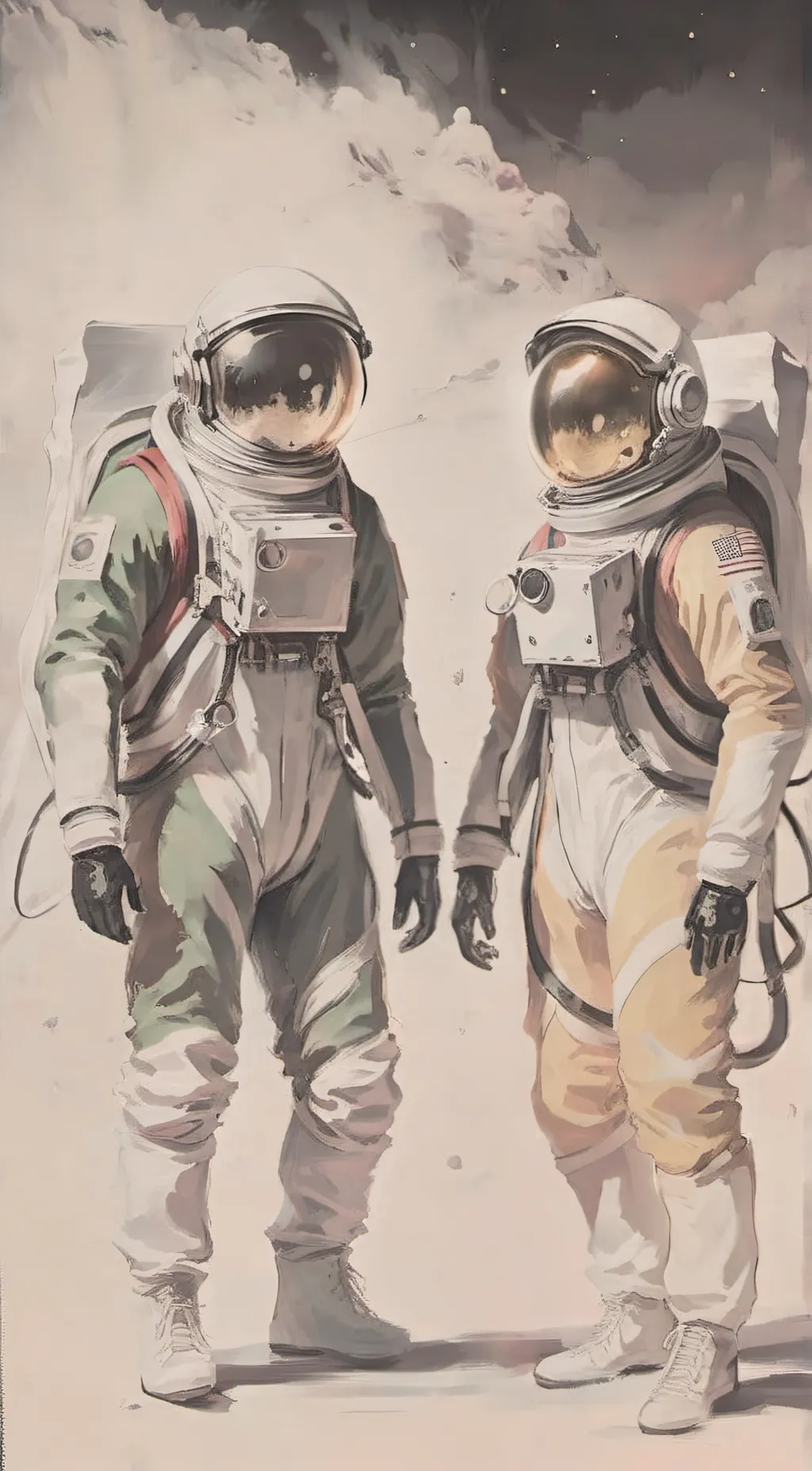 ai character: Yellow and green background