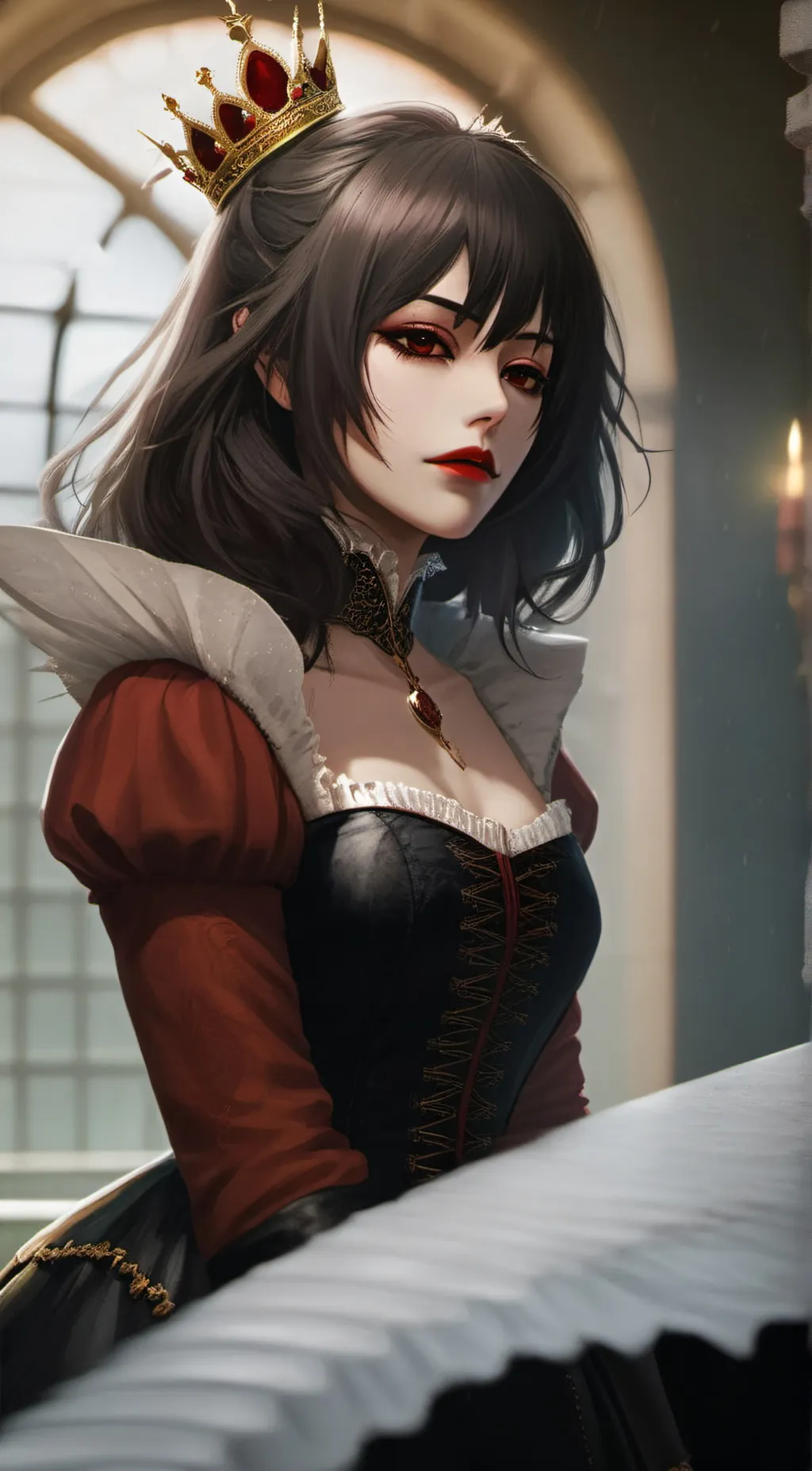 ai character: Amber background