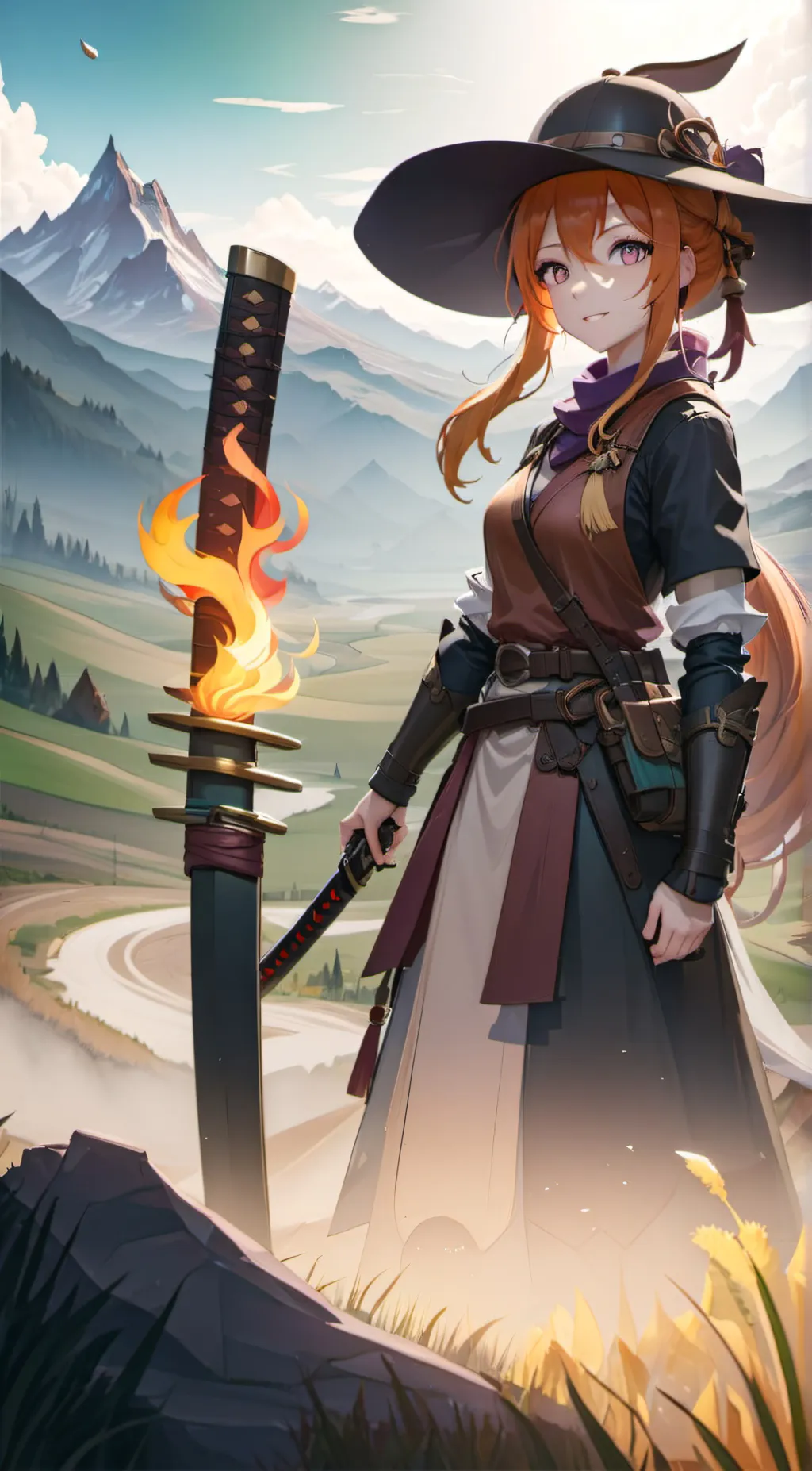 ai character: Amber background