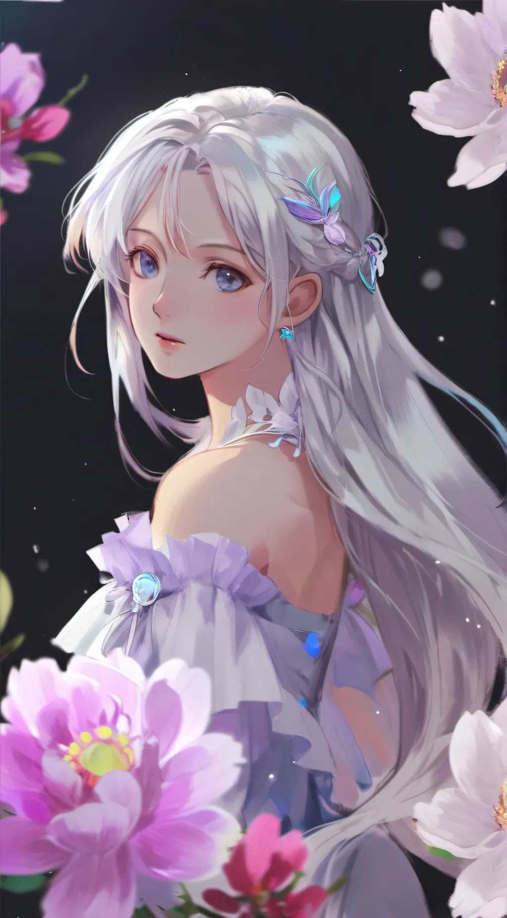 ai character: Mermaid girl background